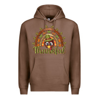 Chestnut Turkey rainbow thankful thanksgiving Premium Hoodie - NancyCooperArtShop