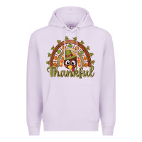 Lilac Turkey rainbow thankful thanksgiving Premium Hoodie - NancyCooperArtShop