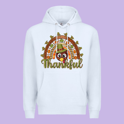 Turkey Rainbow Thankful Thanksgiving Premium Hoodie Designed By Nancycooperartshop