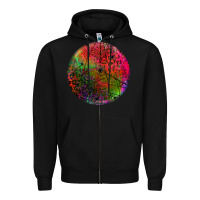 Black halloween round Zipper Hoodie - BundleAndBundleShop