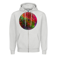 Dove Grey halloween round Zipper Hoodie - BundleAndBundleShop