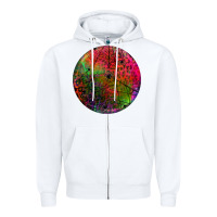 White halloween round Zipper Hoodie - BundleAndBundleShop