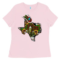 Bubblegum Pink christmas texas Ladies Tee - RanaPortraitStore