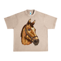 French Oak horse Urban Heavy Tee - BarkalooDesign