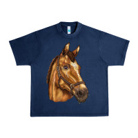 Navy horse Urban Heavy Tee - BarkalooDesign