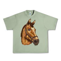Oil Green horse Urban Heavy Tee - BarkalooDesign