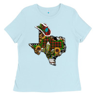 Baby Blue christmas texas Ladies Tee - RanaPortraitStore