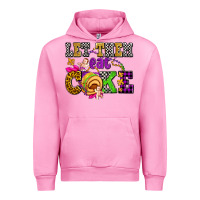 Fuchsia Pink let them eat cake olivia Urban Hoodie - OliviaCreatesArt
