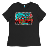 Black truck merry christmas Ladies Tee - JahusDesignShop