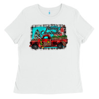 White truck merry christmas Ladies Tee - JahusDesignShop