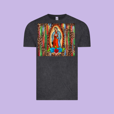 Our Lady Of Guadalupe Serape Vintage Tee Designed By Barkaloodesign