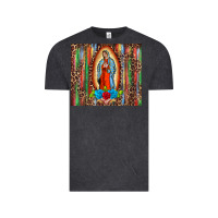 Vintage Black our lady of Guadalupe serape Vintage Tee - BarkalooDesign