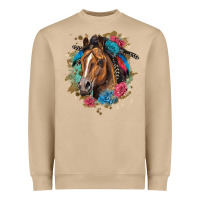 Mushroom quarter horse floral Heavyweight Sweatshirt - LillyAllenDesigns
