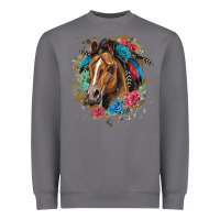 Storm quarter horse floral Heavyweight Sweatshirt - LillyAllenDesigns