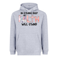Heather Grey Oceans Deep My Faith Will Stand Heavyweight Hoodie - Bettercallsaul