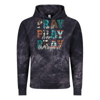 Cloud Black pray on it pray over it pray through it Vintage Hoodie - Artiststas