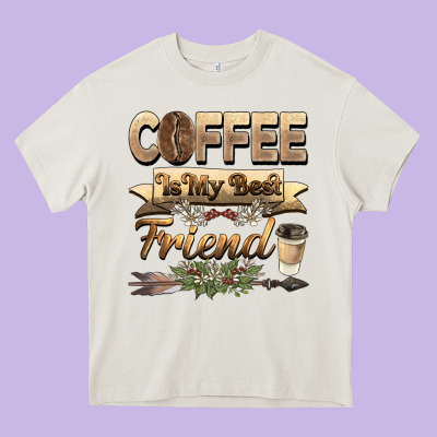 Coffee Is My Best Friend Heavy Core Tee Designed By Barkaloodesign