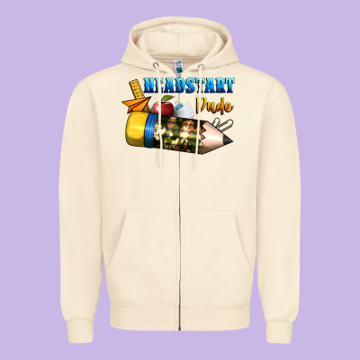 Headstart Dude Zipper Hoodie Designed By Bundleandbundleshop