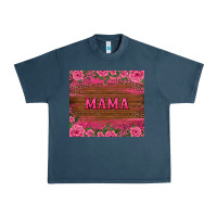 Midnight Navy floral leopard mama tumbler Urban Heavy Tee - BarkalooDesign
