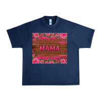 Navy floral leopard mama tumbler Urban Heavy Tee - BarkalooDesign