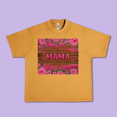 Floral Leopard Mama Tumbler Urban Heavy Tee Designed By Barkaloodesign