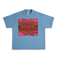 Pebble Blue floral leopard mama tumbler Urban Heavy Tee - BarkalooDesign