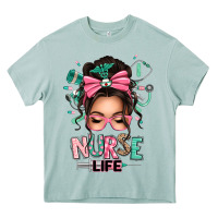 Arona afro messy bun nurse life Heavy Core Tee - texasbilliewilder
