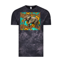 Cloud Black western sunflowers elephant Vintage Tee - LillyAllenDesigns