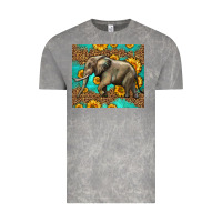Western Sunflowers Elephant Vintage Tee | Teevron