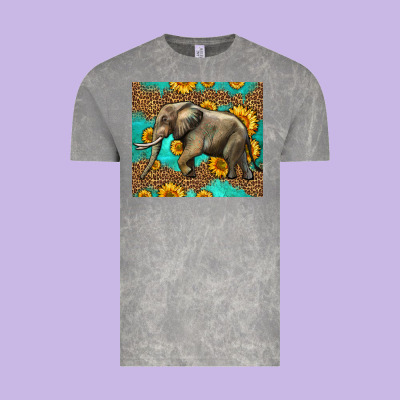 Western Sunflowers Elephant Vintage Tee Designed By Lillyallendesigns