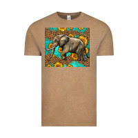 Vintage Coffee western sunflowers elephant Vintage Tee - LillyAllenDesigns