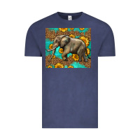 Vintage Denim western sunflowers elephant Vintage Tee - LillyAllenDesigns