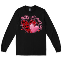 Black happy valentine's day hearts Long Sleeve Tee - MaliasSmallBusiness