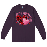 Plum happy valentine's day hearts Long Sleeve Tee - MaliasSmallBusiness