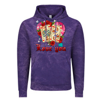 Cloud Purple love you playing cards roses and pearls Vintage Hoodie - AdoDesignShop