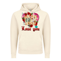 Vintage Artic love you playing cards roses and pearls Vintage Hoodie - AdoDesignShop