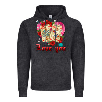 Vintage Black love you playing cards roses and pearls Vintage Hoodie - AdoDesignShop