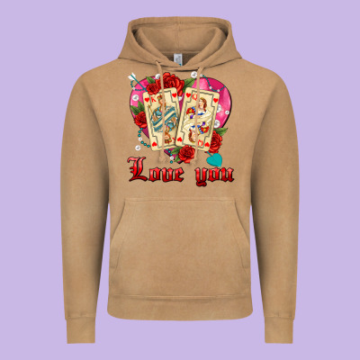 Love You Playing Cards Roses And Pearls Vintage Hoodie Designed By Adodesignshop