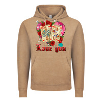 Vintage Coffee love you playing cards roses and pearls Vintage Hoodie - AdoDesignShop