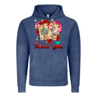 Vintage Denim love you playing cards roses and pearls Vintage Hoodie - AdoDesignShop