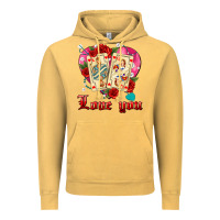 Vintage Mustard love you playing cards roses and pearls Vintage Hoodie - AdoDesignShop