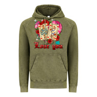 Vintage Olive love you playing cards roses and pearls Vintage Hoodie - AdoDesignShop