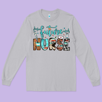 Future Nurse Long Sleeve Tee Designed By Jahusdesignshop