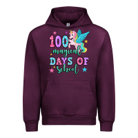 Mauve Wine hundred magical days of school unicorn Urban Hoodie - OliviaCreatesArt