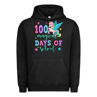 Pigment Black hundred magical days of school unicorn Urban Hoodie - OliviaCreatesArt