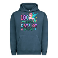 Pigment Midnight Navy hundred magical days of school unicorn Urban Hoodie - OliviaCreatesArt