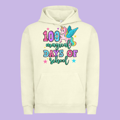 Hundred Magical Days Of School Unicorn Urban Hoodie Designed By Oliviacreatesart