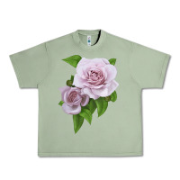 Oil Green Silver Lining Rose Urban Heavy Tee - LillyAllenDesigns
