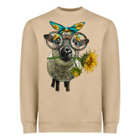 Cute Hempshire Sheep With Eyeglasses Heavyweight Sweatshirt | Teevron