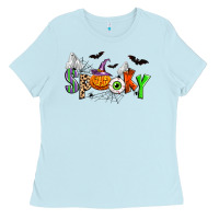 Baby Blue halloween spooky Ladies Tee - Zillion Design Studio